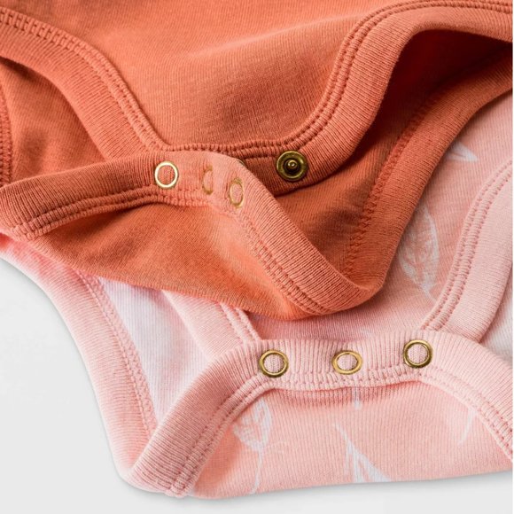 Baby Girls' 4pk Earth & Sky Short Sleeve Bodysuit - Cloud Island™ Pink - Picture 4 of 6